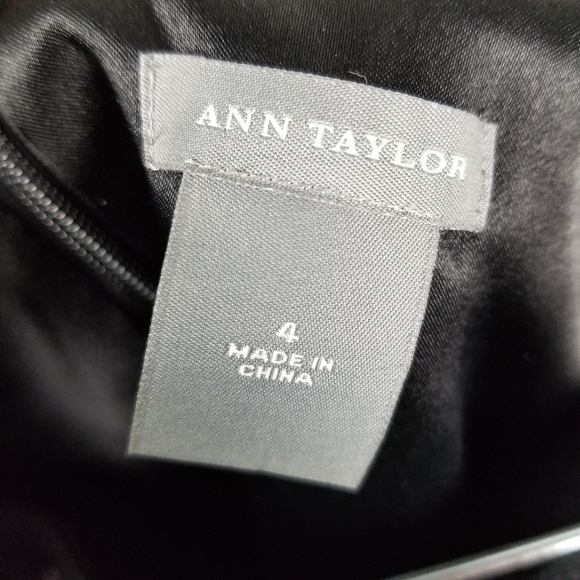 Ann Taylor Sequin Strapless Cocktail Dress Black Size 4 Small Mini LBD - Picture 3 of 10